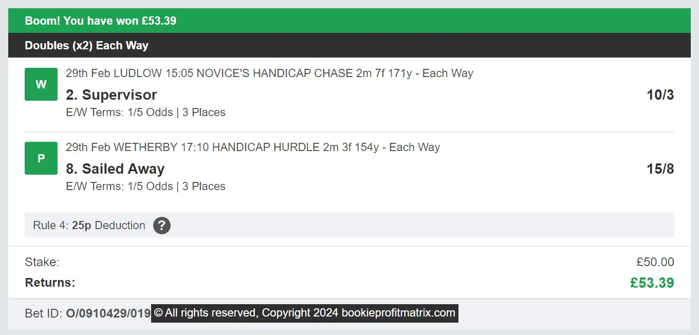 Bookie Profit Matrix - Winner - Multi - 2024-02-29