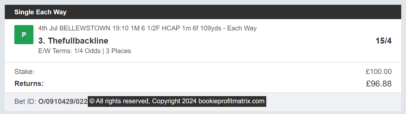 Bookie Profit Matrix - Winner 2 - 2024-07-04