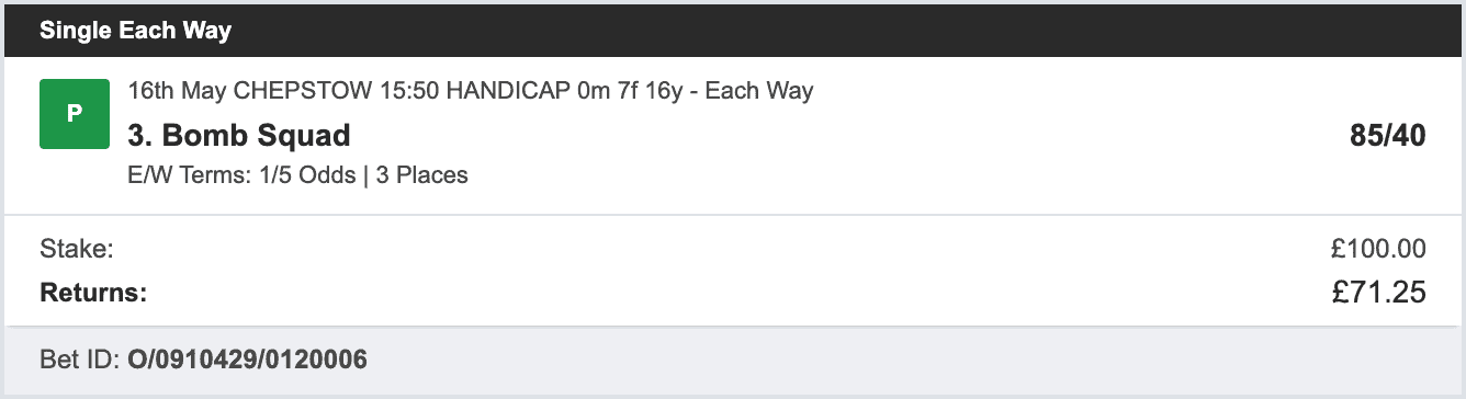 Bookie Profit Matrix - Winner 1 - 2023-05-15